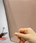Hand holding 39-Inch By 5 Yard Non-Adhesive PTFE Fabric Sheet Roll With 5 Mil Thickness For Sublimation Printing, heat press nearby