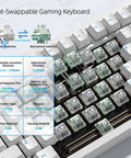 75 Percent Wireless Mechanical Keyboard With Magnetic Hall Effect Switches And A Rock Solid Aluminum Build showing hot-swappable switches layout.