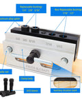 Self Centering Dowel Jig Kit With Six Drill Guide Bushings For Precise Straight Holes In Woodworking Projects mounted on wood