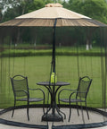 Double Sided Mosquito Netting For 7.5 To 10 Ft Patio Umbrella And Gazebo Easy Installation Weatherproof Black Canopy Net