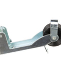 Side view of Lift And Lock Anchor Line Control For Boats, Built Tough Zinc Plated Steel Rope Pulley System, Rustproof Nylon Pulley