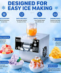 Heavy Duty Commercial Fluffy Ice Maker And Quick Chill Shaved Ice Machine for desserts with user-friendly design and durable build.