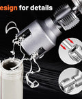 Rock Solid 4 In 1 PVC Pipe Threader Tool For 1/2 And 3/4 Inch Pipes showing cutting action on PVC pipe with metal tapping die.