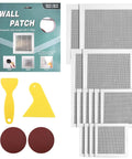Easy Peasy Drywall Repair Kit With Patches, Sandpaper And Scrapers For 2In To 8In Holes, DIY Friendly Ceiling And Wall Hole Filler
