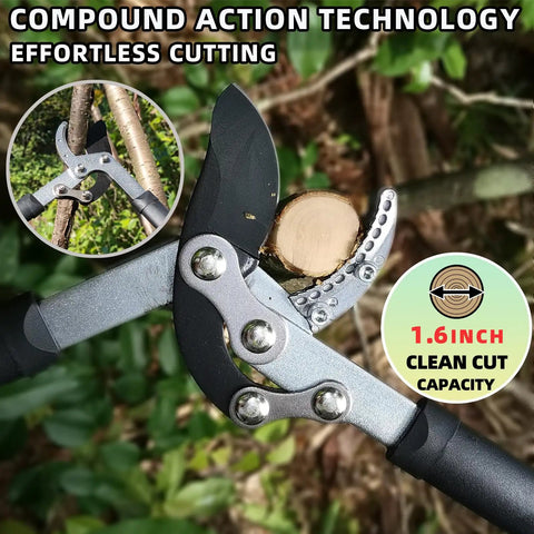Heavy Duty Loppers Hedge Shears And Pruners 3 Piece Pro Grade Garden Tool Set for yard work cutting branch with lopper.