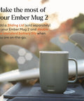 Slick App Controlled 14 Oz Smart Heated Coffee Mug With Rechargeable Base And Glow Led Display Keeps Your Joe Piping Hot From First Sip To Final Drop Certified Renewed For Daily Grind near a model airplane.