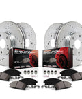 PowerStop Evolution Sport brake kit: two drilled/slotted rotors and ceramic pads (front & rear)