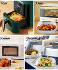 Heavy Duty Aluminum Foil Air Fryer Liners Pack Of 100 Pcs used for baking, frying, microwaving, and steaming in various appliances