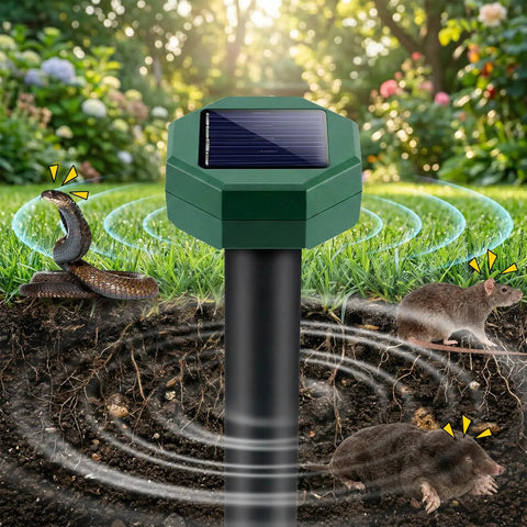 Eight Pack Solar Powered Ultrasonic Pest Deterrents For Lawn Yard Garden To Stop Moles Gophers Snakes Voles And Chipmunks