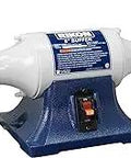 Beefy Low Speed 8 Inch Buffer Polisher with dual wheels for wood, metal, and plastic projects, shown on display.