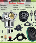 Carburetor Kit For 7000 Series Kohler Engines KT725 KT730 KT735 KT740 KT745 Go To Replacement with air and oil filters, spark plugs.