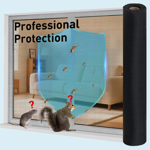 Heavy Duty 304 Stainless Steel Window Screen Roll 35 Inch By 10 Foot Black PVC Coat 22 Mesh Rust Resistant Built To Last