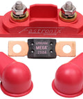 250 Amp Mega AMG Fuse Holder Kit With Four Mounting Holes, Five Sixteenth Inch Studs, Includes 250 Amp Fuse And Cable Boot Covers