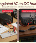 Beefy 7 Amp Benchtop Power Supply For Home Lab, Regulated AC To DC Converter with 13.8 Volt output in electronics and radio labs.