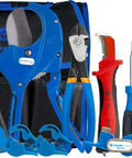 Pro Grade Heavy Duty 14-Piece Fiber Optic Duct Kit with Precision Tube Cutters and Versatile Tools for microduct and large fiber ducting work.