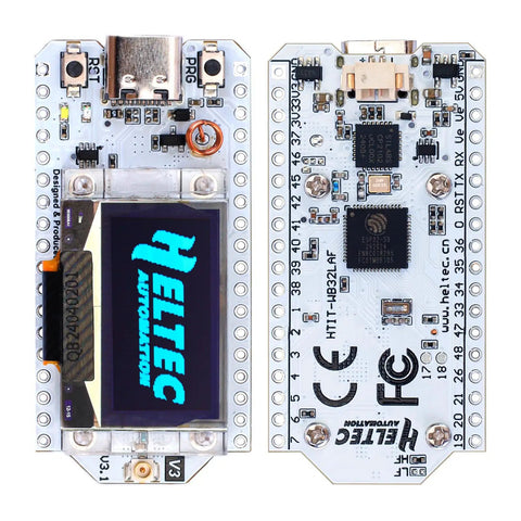 Top Shelf Esp32 S3 LoRa V3 Module Board Packing Rad Sx1262 Long Range Radio And Tough 3000Mah Battery Hub view showing OLED display and components.