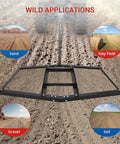 72 Inch Tow Behind Drag Harrow Driveway Grader Heavy Duty Dirt Leveling Rake With Gravel Chain for Sand and Soil