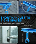 Duct Clip Tool For HVAC Ductwork With Magnetic Clip Access, PPC And PPF Cleat Tools, blue handle shows 4-inch and 6-inch features.