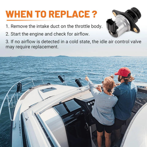 Idle Air Control Valve For Mercury Outboard 4-Stroke Engines 65HP Through 150HP Replacement OE 8M0188118 over boating scene