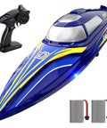 14 Inch Fast RC Boat For Kids And Adults 20 Plus MPH Remote Speed Boat With Dual 1200mAh Batteries Self Righting Ready
