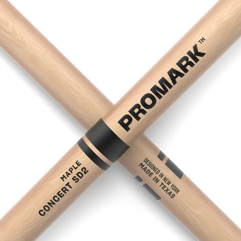 Maple SD2 Wood Tip Drum Sticks For Concert Orchestral And Drum Set Use Ultra Light With Small Neck For Precise Control On Soft Passages And Live Jams Great For Players Seeking Smooth Feel, two maple sticks crossed