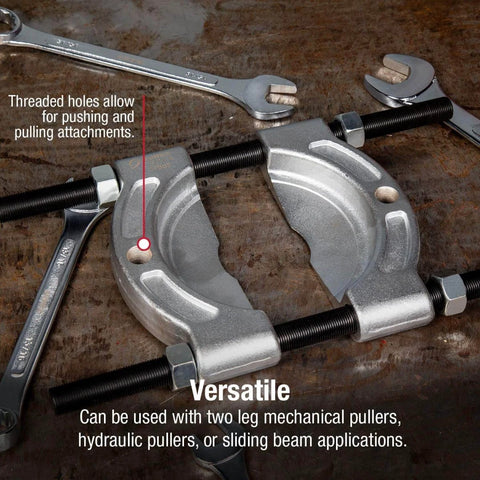 Bearing Splitter Kit For Gear And Bearing Removal, Half Inch To Nine Inch, Alloy Steel, Angled Edges, Threaded Holes