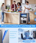 Beast High Capacity Commercial Ice Maker For Home Bar And Cafe 200 Lbs Per Day With 55 Lb Storage Stainless Steel Freestanding