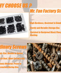 Wood And Drywall Screw Kit With 205 Piece Phillips Assortment In 6 Sizes For Easy DIY Projects 2 In 1-1/2 In 1-1/4 In 1 In 3/4 In 5/8 In Ideal For Wood And Drywall, black phosphate coated screws in PVC box