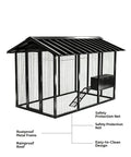 Beefy Large Walk-In Metal Chicken Coop And Outdoor Pet Enclosure Built To Last Heavy-Duty Galvanized Steel Cage 107x72x71 Inches