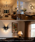 Interior with Dope Half Chrome Dimmable LED Edison Bulbs illuminating living and dining areas, creating warm atmosphere.