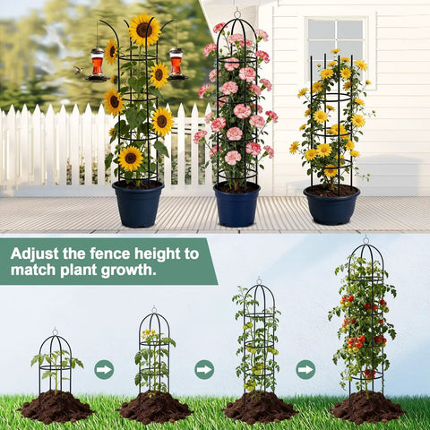 tall trellis for potted plants Obelisk Garden Trellis 6.6 Ft Plant Support