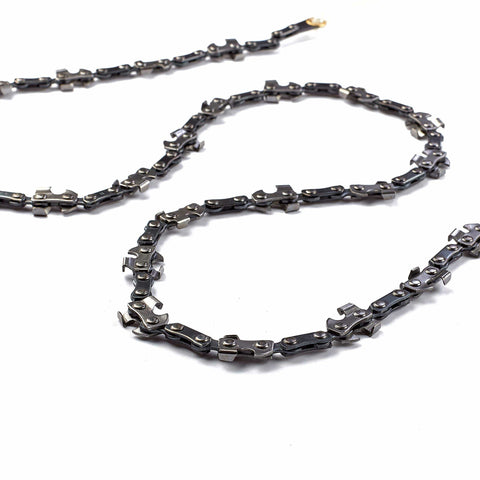 Detailed view of a 360 rope chain for the 55 Inch High Limb Rope Saw With 360 Rope Chain For Manual Tree Limb Cutting Dual Sided Blades Ergonomic Handles Ultra Easy Jam Free Quick Cut Pocket Chainsaw With Carrying Case