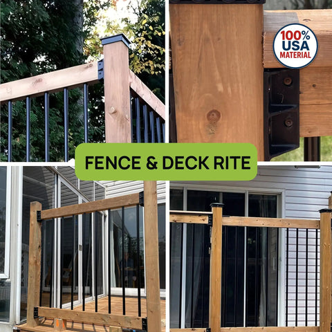 DIY Friendly Stair Railing Hangers For 2x4 Wood Rails 1.5 By 3.5 Inches Installed on Deck
