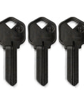 AirKey Aluminum Key Blanks 3 Pack For Kwikset Locks 75 Percent Lighter 2x Stronger Than Brass Durable Scratch Free KW1 Keys