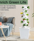 Hydroponics Tower Indoor Growing System Vertical Garden Planter Dope Indoor Smart Garden Kit With Pump And Movable Water Tank
