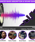 Bass Traps 12 Pack Dope 4x4x12 Inches Dense Foam Corner Panels For Acoustic Treatment And Low Frequency Absorption Echo Reduction, Perfect For Home Studio And Music Room Recording displayed with bass absorption graphic.
