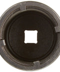 Front Wheel Bearing Locknut Socket For Half Inch Drive, 66.5 x 80 mm Size, steel, shown from end view