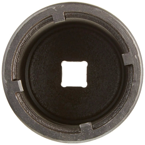 Front Wheel Bearing Locknut Socket For Half Inch Drive, 66.5 x 80 mm Size, steel, shown from end view