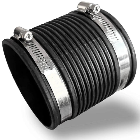 4 Inch Dust Collection Flex Hose Cuff Connector with Ports and 2 Stainless Steel Clamps for Woodworking Dust System