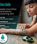 Tattoo Aftercare Kit 3 Piece Set With Antimicrobial Soap, Tattoo Balm, And Healing Lotion for skin protection and color preservation.