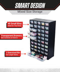 41 Drawer Plastic Tool Organizer Storage Bin With Drawers For Hardware Craft Beads Toys Nuts And Bolts Garage Workshop Home Organization Must Have Durable Plastic Construction With Sturdy Stackable Trays And Easy Drawer Access