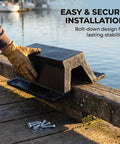 Installing Arch Rubber Dock Bumper For Dockside Protection And Boat Guard Heavy Duty Marine Grade Rubber Dock Shield In Classic Black