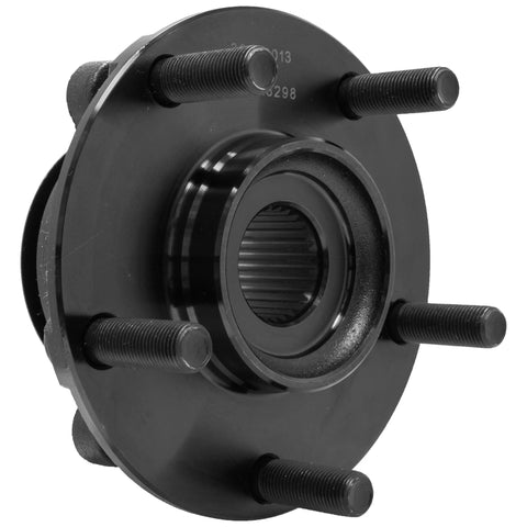 Beefed Up Front Wheel Bearing And Hub Assembly For 2007 To 2021 Chevrolet Nissan Renault Vehicles Including City Express Koleos Leaf NV200 Rogue Rogue Select Sentra And X Trail, side view.