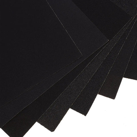 Premium Wet Dry Sandpaper Assortment Pack Featuring 60 To 320 Grit Sheets for heavy duty sanding projects.
