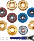 14 Piece Wood Carving Disc Set For 4 Inch Or 4.5 Inch Angle Grinders With 5 Eighth Inch Arbor Pro Grade Carbon Steel Discs In 60 And 80 Grit