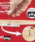 Adjusting NoPlay Aluminum Miter Bar With Expandable Glides, 17 Inch, Standard Three Quarters By Three Eighths Inch Miter Slot