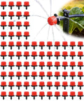 Image of Eight Hole Adjustable Drip Irrigation Emitters With Anti Clogging Flow Control For Micro Drip Irrigation Systems Red Color 360 Degree Sprinklers For Your Garden Tubing Easy Flow Adjustment For Lawn And Plants