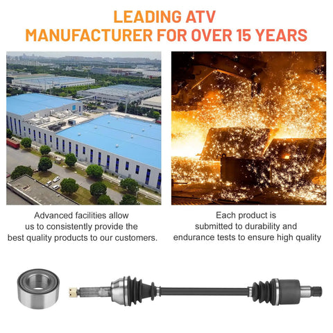 Rear CV Axle Shaft With Wheel Bearing For Polaris Ranger RZR S 800 2009 2014 And RZR 4 800 2010 2014 in manufacturing facility