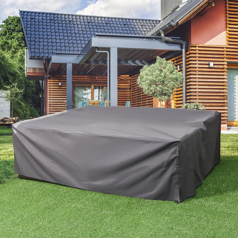 Outdoor Patio Table And Chair Set Cover Waterproof Large Grey Shield For 5 To 7 Piece Sets Fits 90.5 By 72.5 By 27.5 Inches Keeps Weather Out And Cushions Dry All Year over outdoor furniture set