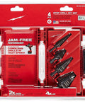 Premium 48-89-9223 Step Drill Bit Set For Milwaukee With Dual Flute Black Oxide Finish And Rapid Strike Tip Design Plus Carrying Case, 4 pc